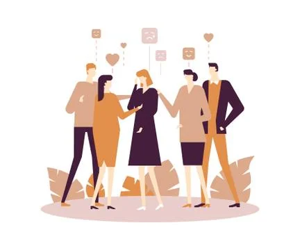 Group therapy - modern flat design style illustration Illustrazione stock