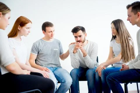 Group therapy in session Stock Photos
