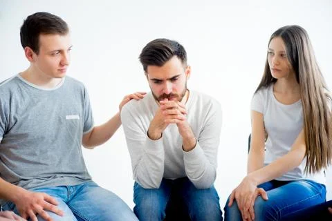 Group therapy in session Stock Photos