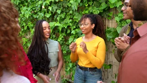Group therapy session sharing positive emotions Stock Footage 339087437