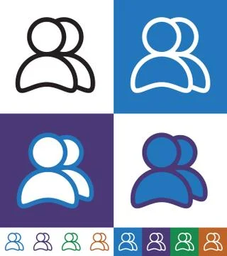 Group Thin Line Icon Stock Illustration