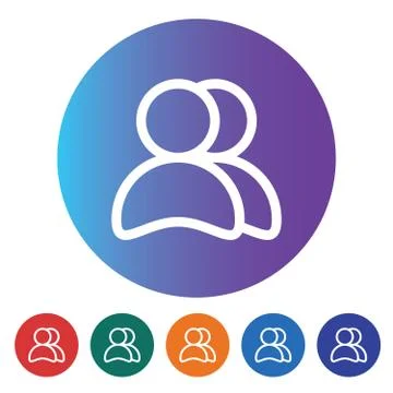 Group Thin Line Icon Stock Illustration