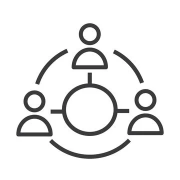 A group of three people communicating. Stock Illustration