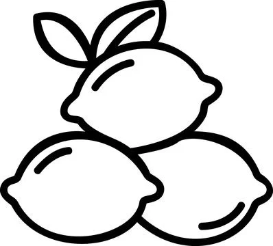 Group of three whole lemons icon Stock Illustration