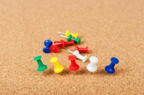 Group of thumbtacks Stock Photos