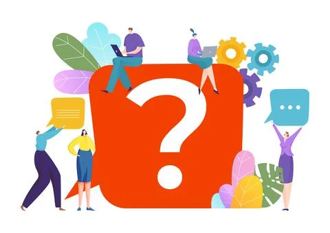 Group of tiny people character work business assistant, teamwork problem Illustrazione stock