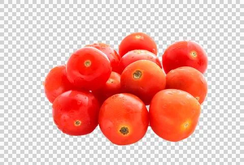 A group of tomatoes on transparent background Stock Photos