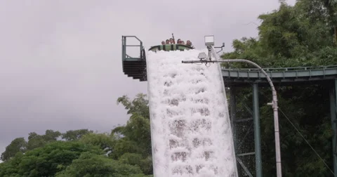 Group of tourists enjoying on roller coaster ride, Guatemala Stock Footage 63055866