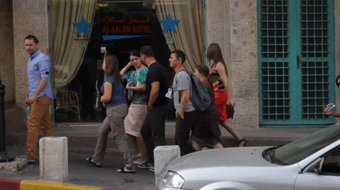 Group of tourists Stock Footage 32152350
