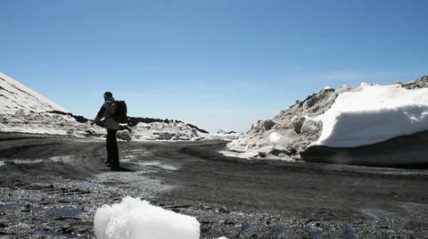 Group of tourists on the road. Stockbeeldmateriaal 37133237