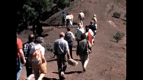 Group of Tourists Walking on Trail Video stock 278331915