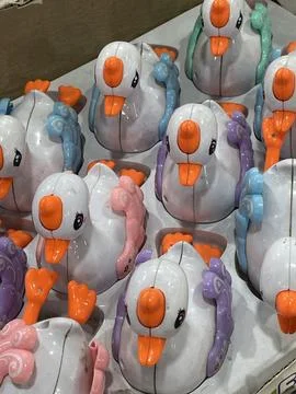 A group of toys ducks. Stock Photos