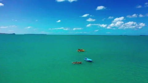 Group Of Trainees On Boat In The Sea During Life Rescue Training At Stock Footage 148720024