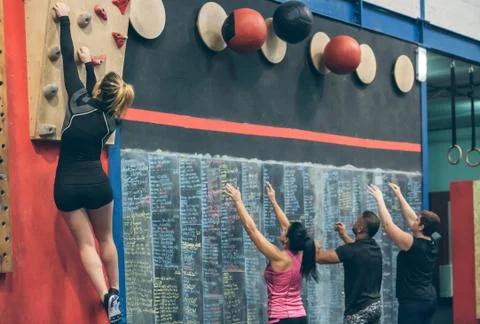 Group training at the box Foto stock