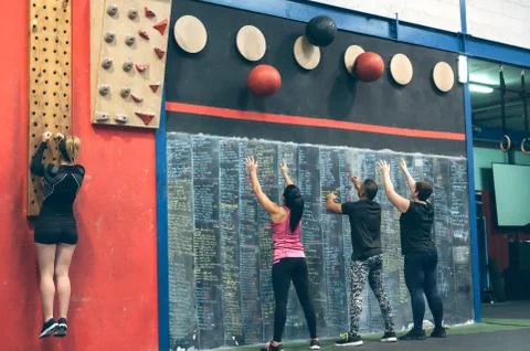 Group training at the box Foto stock