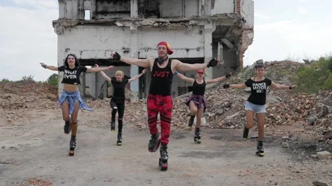 Group training kangoo. Stock Footage 91706348