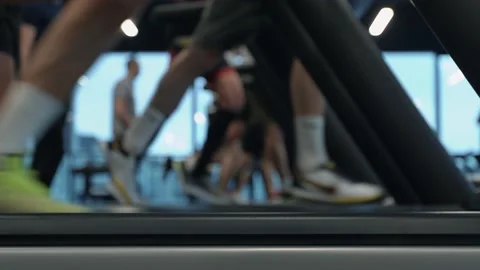 Group training in running at the gym Stock Footage 172988215