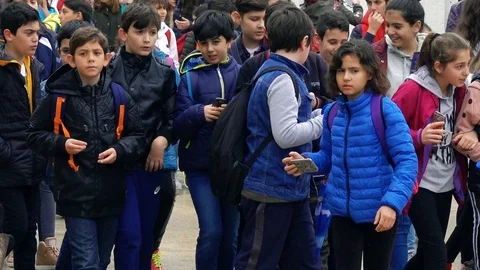 A group of Turkish schoolchildren. Video stock 88104853