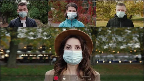 Group using video call Stock Footage 142169702