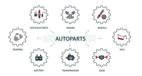 A group of vector icons Stock Illustration