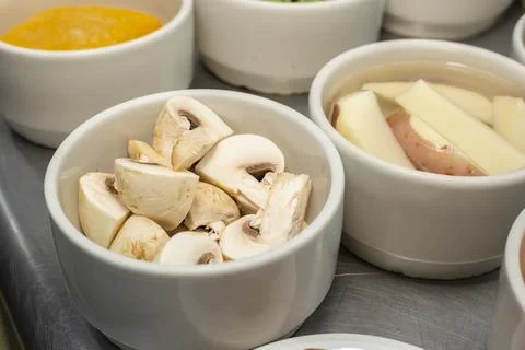 Group of vegetables before preparation on the chef's table Stock Photos