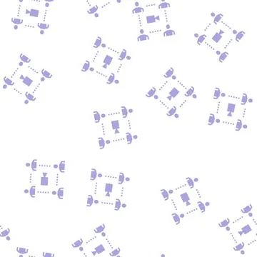 Group video calling conversation glyph seamless pattern Stockillustratie