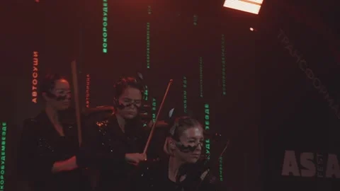 A group of violinists, a performance by violinists 스톡 동영상 285905261