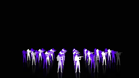 A group of violins synchronously perform a symphonic piece. Contrasting figures Stock Footage 135592271