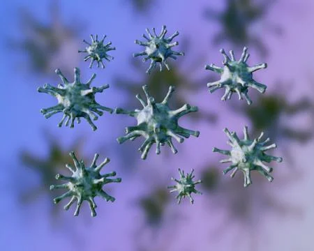 Group of virus cells Stock Illustration