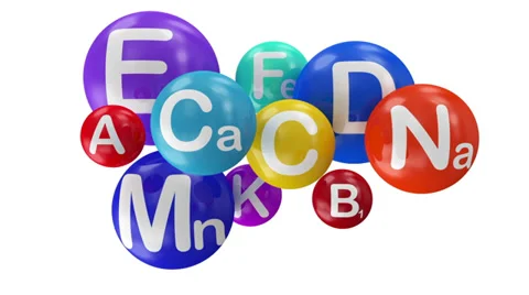 Group of Vitamins on white background Video stock 36451461