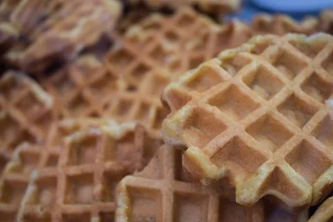 A group of waffles Stock Photos