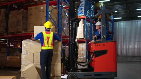 A group of warehouse workers were involved in an accident while on duty Stock Footage 308959047