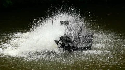 Group of water droplets splashed from the blow of the turbine Stock Footage 219766515
