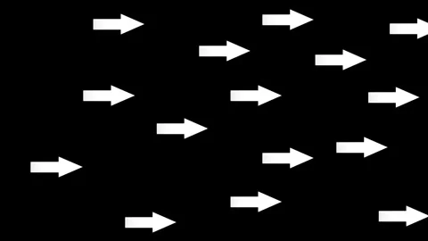 Group of white arrows move forward continuously Video stock 275675645