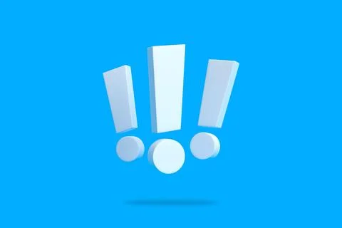 Group of white exclamation marks on blue background Stock-Illustration