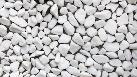 Group of white pebbles stone background and texture Stock Photos