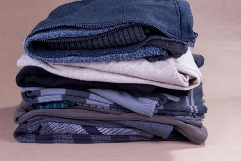 Group of winter clothes Foto stock