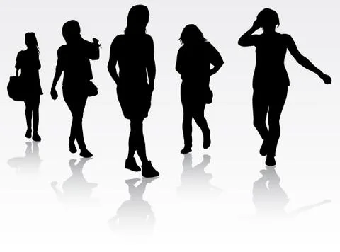Group of women Stock Illustration