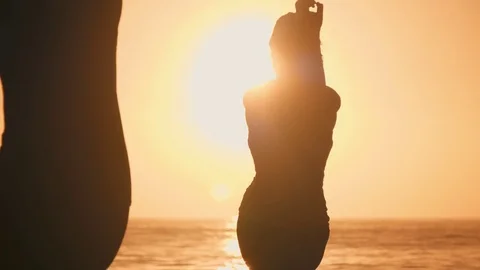 Group Of Women Practicing Yoga Video stock 77585551