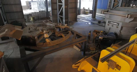 Group Of Workers Set Equipment In The Workshop (4K) Stock Footage 60769963