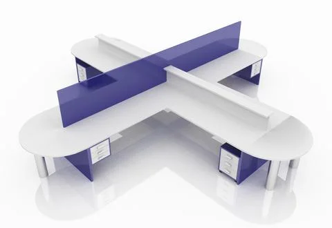 Group workstation Stock Illustration