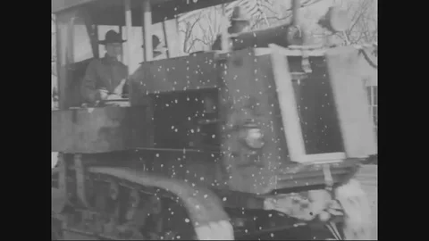 Group of wounded veterans watched the parade from curbstone - 1919 Stock Footage 87700760