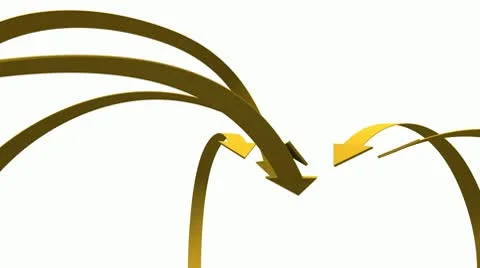 Group of yellow arrows Stock Footage 10605055