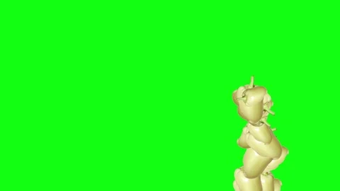 Group of yellow Peppers animation , editable background, green screen chroma key Stock Footage 123822146