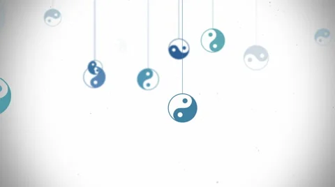 Group of yin yang symbol flow animation Stock Footage 63301374