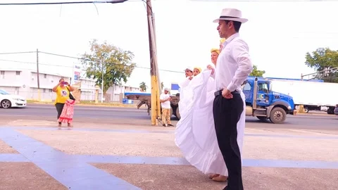 Group of Young Adults Playing Bomba Y Plena Instruments on Puertorican Flag Day Stock Footage 238018227