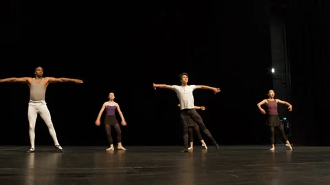 Group of young dancers rehearsing on stage. 動画素材 88037553