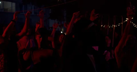 Group of young multi-ethnic people during colorful party in different clothes Stock Footage 115393007