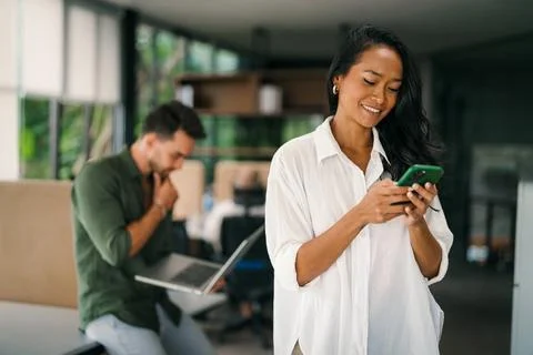 Group of young multi-ethnic startup business team collaborating on project .. Stock Photos