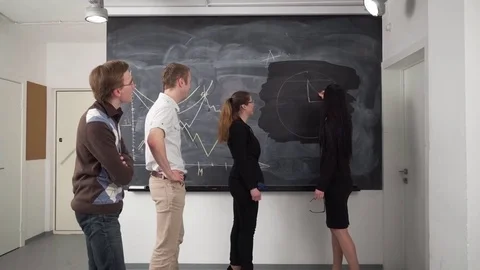 Group of young people in the classroom Stock Footage 81346522